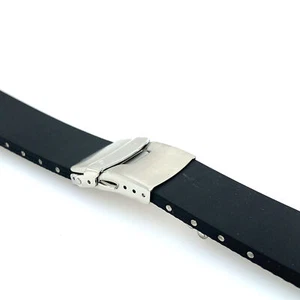 Correa de reloj de caucho Bonetto Cinturini modelo 300L - negra 24 mm - Imagen 1 de 5