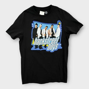 Backstreet Boys T Shirt Mens Medium Retro Global Black Boy Band Pop Y2K NWT - Picture 1 of 5