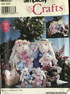 McCalls Craft Pattern #8322 Bunnies Doll 2 Sizes, Clothes Loveseat CUT - Picture 1 of 4