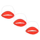  3 Pcs Rotes Wurstspielzeug Halloween Kutte Aprilscherz Lippen Austauschbar