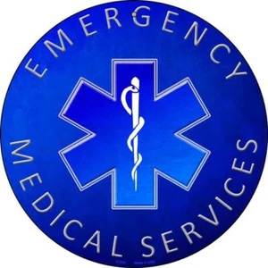 Emergency Medical Services Round Circular Metal Sign 12" Home Garage Wall Decor - Picture 1 of 1