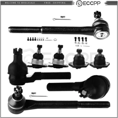 Front Lower Upper Ball Joints Steering Tie Rod End For 1998-2004 Chevrolet S10 Foto 1 de 4
