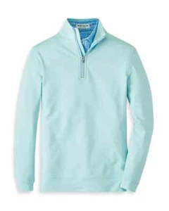 Peter Millar Perth Youth Melange Performance 1/4 Zip Pullover Boys' XL (13-14) - Picture 1 of 17