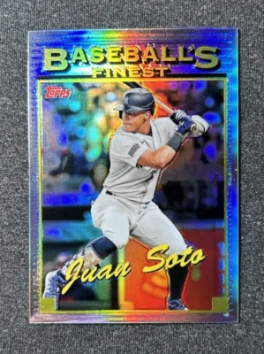 2024 Topps Finest JUAN SOTO Baseball's Finest Silver Refractor #93-9 NY Yankees - Image 1 of 3