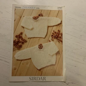 Knitting Pattern By Sirdar. Baby Sweater And Cardigan. 4 Ply. Ref 3797 - Picture 1 of 5