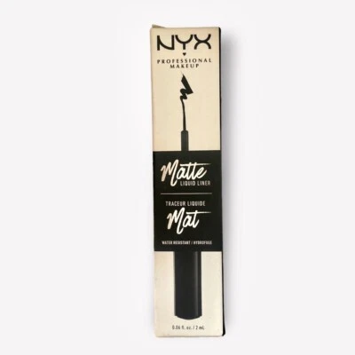 Nyx Makeup Matte Liquid Liner  Waterproof Eyeliner MLL01 Black 2 ml NEW in Box - Image 1 of 4