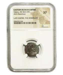 NGC ( XF ) Roman AE3 of Valens ( AD 364 -378) NGC Ancients Certified Nummus Coin - Picture 1 of 3