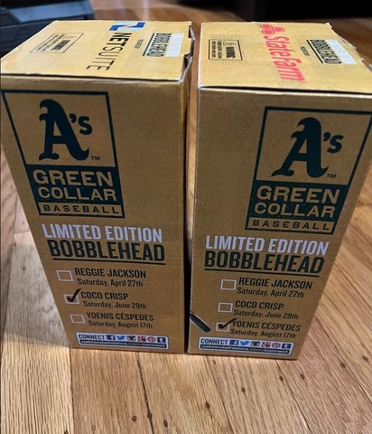 2013 Coco Crisp Bernie Lean Yoenis Cespedes Oakland A's Bobblehead 2013 MINT SET Cover