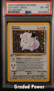 Juego Base 1a Edición Español Clefairy ESPAÑOL PSA 6 HOLO (8894) 5/102 Pokémon - Imagen 1 de 1