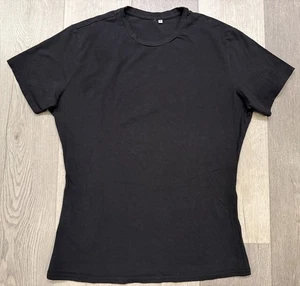 Camiseta negra de manga corta con cuello redondo State and Liberty para hombre - mediana - Imagen 1 de 4