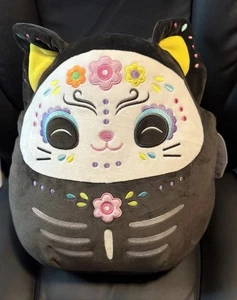 Squishmallows Original 12” Zelina Day of The Dead Cat Official Jazwares NWT - Picture 1 of 3