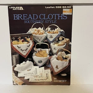 Leisure Arts Cross Stitch Pattern Book Bread Cloths 9 Designs Leaflet 389 Crafts - Picture 1 of 2