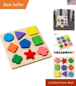 Kleinkindfreundliches buntes Holzformpuzzle - Entwickeln Sie Feinmotorik - Bild 1 von 9
