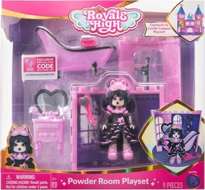 Royale High Powder Room Playset Cuddly Kitten Code  3" Doll Fits in Castle - Picture 1 of 4
