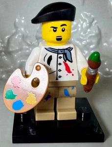 (8804) Minifigura de artista LEGO CMF Serie 4 col04-14 completa con accesorios - Imagen 1 de 4