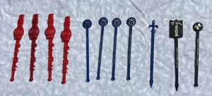 Vintage Menge 35 Rührstäbchen Cocktail Kaffee Rührstäbchen Hotels Pubs Fisch Uni - Bild 1 von 21