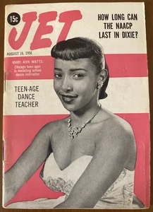 JET Magazine Mary Ann Watts Cover Aug 1956 Beauty Feature RARE 1950s Vintage! - Imagen 1 de 6