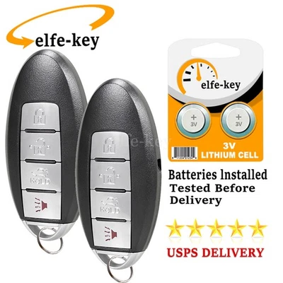 2 Prox Remote Fob for Nissan Maxima Murano 370Z 2009-2014 4 Button Smart Car Key - Image 1 of 4