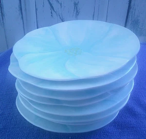 Set of 8 TARHONG Direct Hibiscus Flower Shaped Melamine Salad Desert Plates - Picture 1 of 4