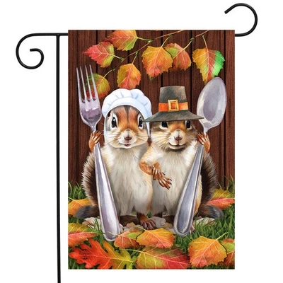 Briarwood Lane Thankful Chipmunks Garden Flag - Image 1 of 4