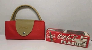 Coca-Cola Collectibles Handbag Tote & 1999 Bottle Flashlight w/ Box Vintage - Picture 1 of 18