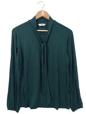 ESSENTIALS Manga larga Mujeres Camisa Talla EU 36 verde elegante - Imagen 1 de 4