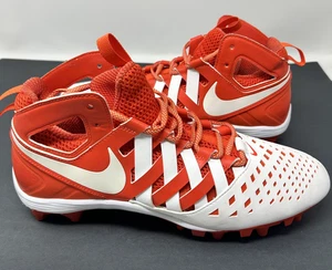 NIKE HUARACHE 5 ELITE MEN'S FOOTBALL LACROSSE CLEATS ORANGE 807142-811 SIZE 10.5 - Picture 1 of 10
