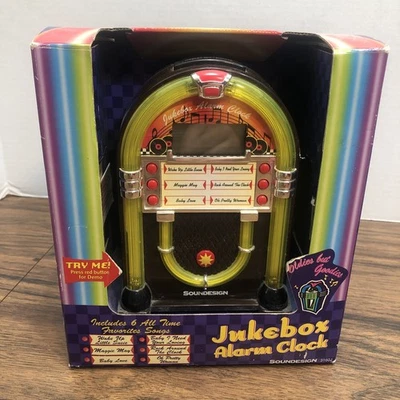 SoundDesign Lighted Jukebox 3160J Alarm Clock Brand New NIP NIB RARE - Image 1 of 4