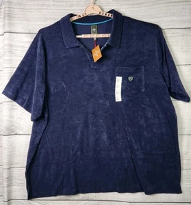 Houston Blanco Adulto Johnny Satinado Ribete Terry Camisa Manga Corta - Azul Marino 5XL - Imagen 1 de 8