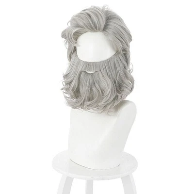 Christmas Santa Claus Cosplay Wig Resistant Synthetic Hair Party Props+Beard Men - Image 1 of 4