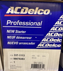Motor De Arranque Original ACDelco 337-1113 GM 88878283 - Imagen 1 de 3