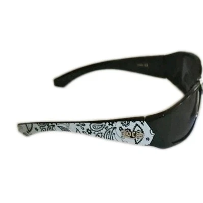 LOCS Sunglasses, Hard-core Shades, Black Frames & Lenses, Bdna. White - Image 1 of 4