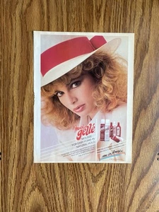 Vintage Magazin Anzeige Merci Gellé Mousse Haarprodukt 1984, Modell im Hut - Bild 1 von 3