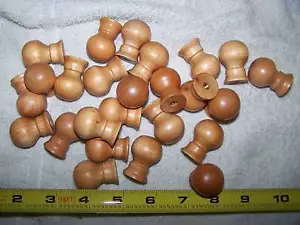 CHERRY FINISHED WOOD CABINET KNOBS / PULLS LOT OF 25 M - Picture 1 of 1