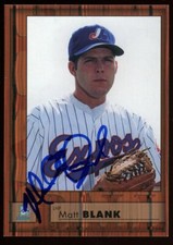 1999 Delmarva Rockfish MATT BLANK Signed Card autograph AUTO EXPOS
