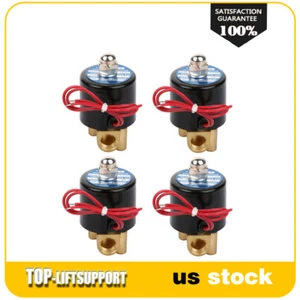 4PCS Air Ride Suspension Valve Solenoid 1/4"NPT 150PSI Brass Electric Solenoid - Picture 1 of 10