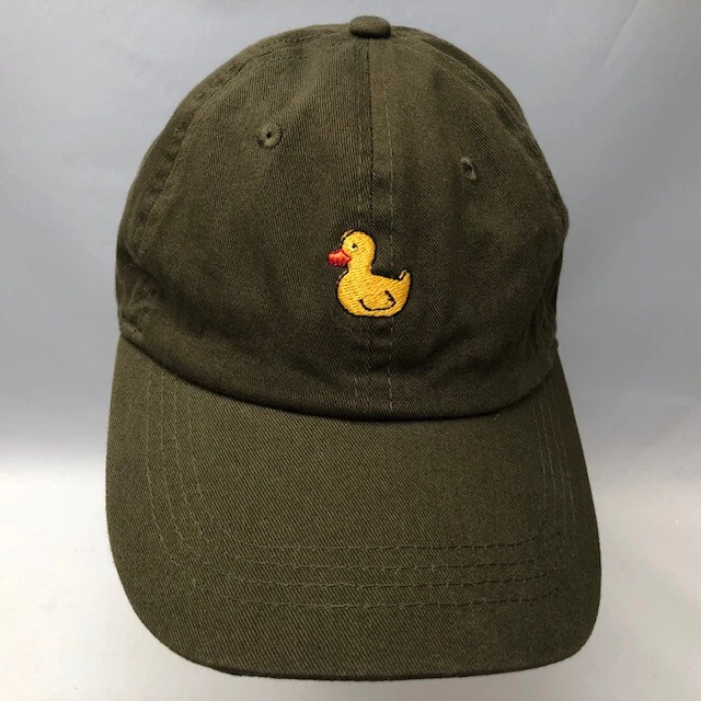 Pequeño Pato Papá Sombrero Gorra de Pelota Bordada Hebilla Ajustable Verde Ejército Pequeño Pato Foto 1 de 4