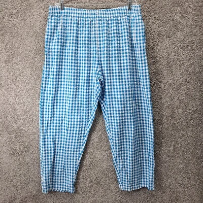 Pantalones de dormir para mujer Woman Within patrón a cuadros azul talla 24 W Foto 1 de 4