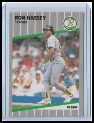 1989 Fleer Glossy - Ron Hassey #9 - Image 1 of 2