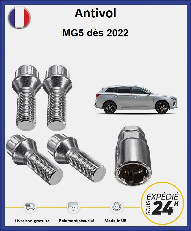 Ecrous antivol de roues MG5 dès 2022 - Photo 1/1