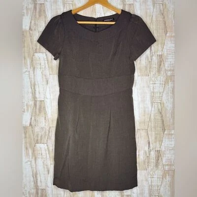 Vestido Vaino Adrienne Vittadini Talla 4 con Mangas Cortas Cuello Redondo Tweed Foto 1 de 4