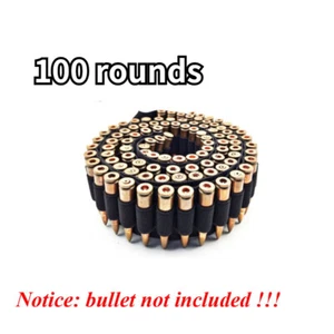 100 Rounds Ammo Belt Rifle Bullet Cartridge  For 30-30 .38 7.62x39 9mm - Picture 1 of 11