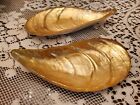 Beatriz Bell New Orleans Glass Serving Pieces (2) Gold Foil Art Deco Candy Dish