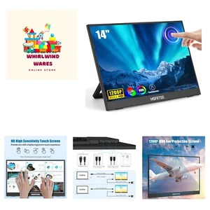 Portable Monitor Touchscreen 14", 1920x1200 60Hz USB-C & FHD External Display... - Picture 1 of 9