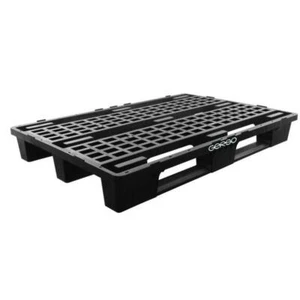 GERSO palet de plástico 120x80x15cm 4000kg capacidad de carga palet industrial negro - Imagen 1 de 5
