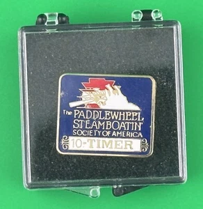 Paddlewheel Steamboatin' Society of America Emaille Pin 10-Timer mit Koffer - Bild 1 von 8