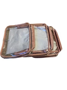 Bolsa de Maquillaje Transparente Viaje Cosméticos Transparente Bolsa de Aseo Bolso de Mano PVC Juego de 3 - Imagen 1 de 8