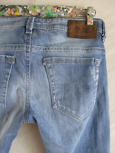 Diesel Thavar wash 008W7 authentic distressed destroyed slim skinny jeans 29 28 - Picture 1 of 9