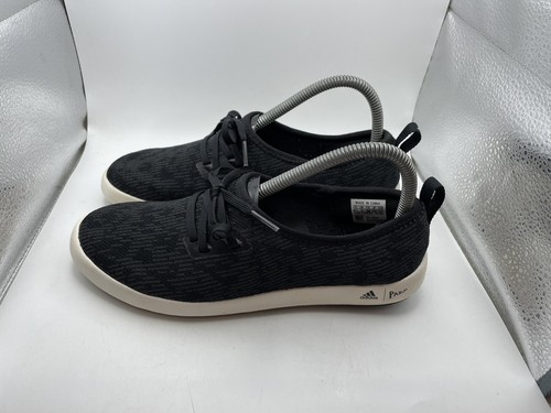 Adidas Parley linea donna scarpe da barca scarpe da ginnastica nere con lacci taglia 6 5