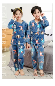 CityComfort Fleece Pyjamas For Kids, Fluffy Boys and Girls Winter Warm PJs - Picture 1 of 11